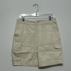 Lauren Ralph Lauren Cream Cargo Shorts Pockets Casual Summer Beach Womens Size 8